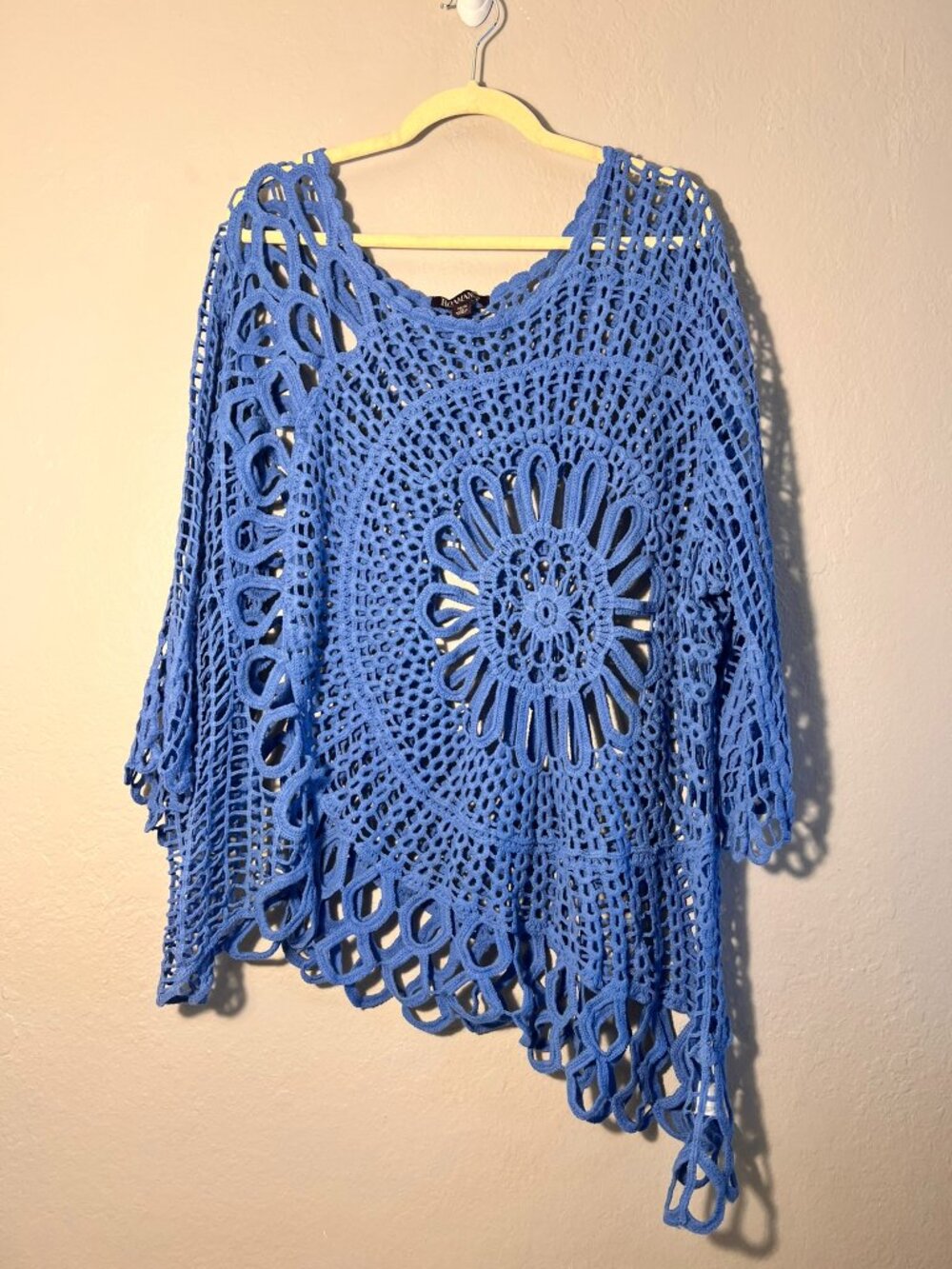 NWOT 4X Roman's Crochet Sweater with Starburst Pattern